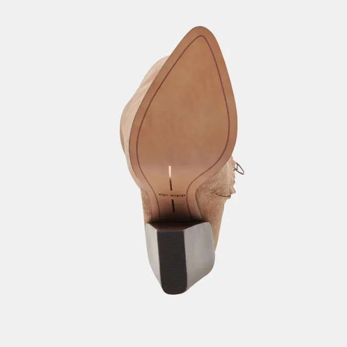 Dolce Vita Lupin Wide Calf Boots Mushroom Suede Women Boots and Booties