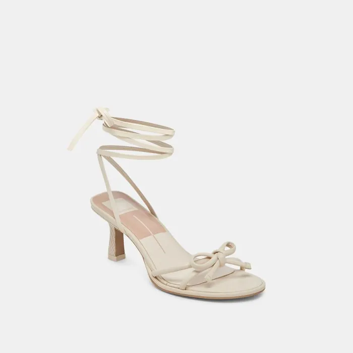 Dolce Vita Maison Heels Ivory Leather Women Heels