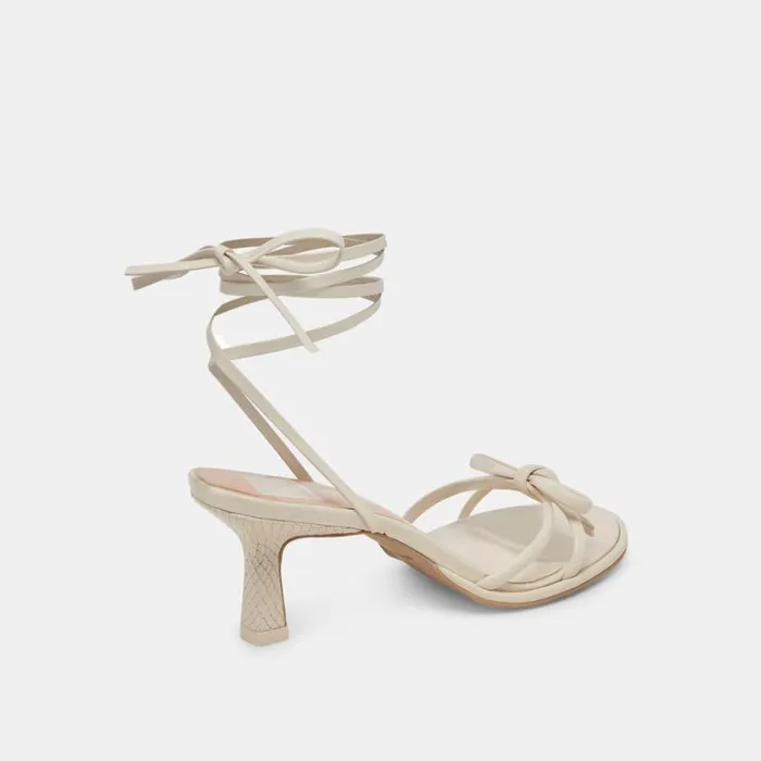 Dolce Vita Maison Heels Ivory Leather Women Heels