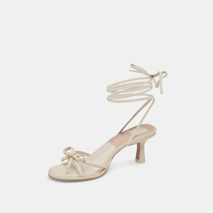 Dolce Vita Maison Heels Ivory Leather Women Heels