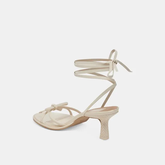 Dolce Vita Maison Heels Ivory Leather Women Heels