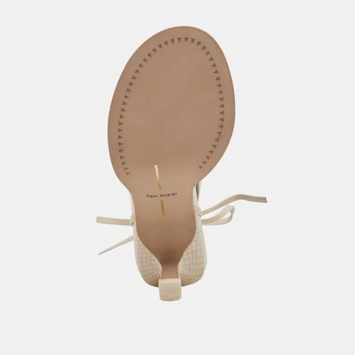 Dolce Vita Maison Heels Ivory Leather Women Heels