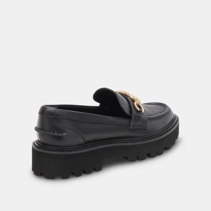 Dolce Vita Mambo Loafers Black Multi Leather Women Flats and Loafers