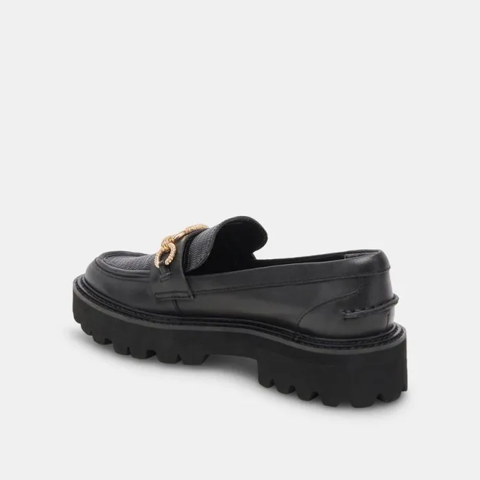 Dolce Vita Mambo Loafers Black Multi Leather Women Flats and Loafers