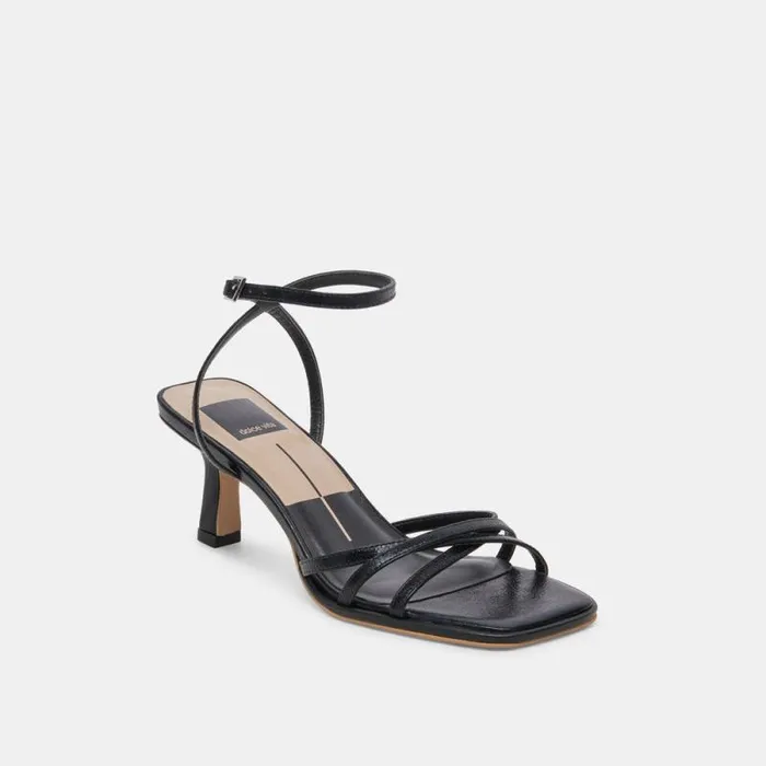 Dolce Vita Manji Heels Midnight Patent Leather Women Heels