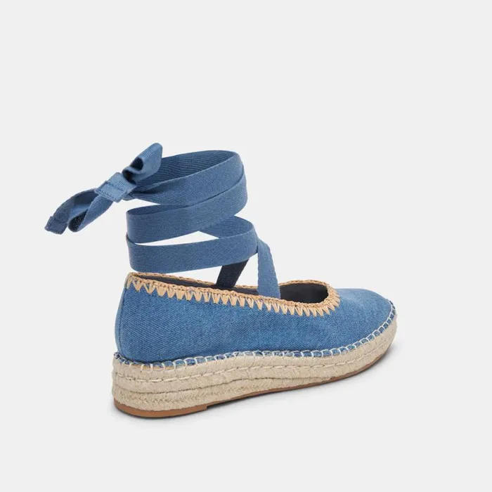 Dolce Vita Morgan Flats Blue Denim Women Flats and Loafers