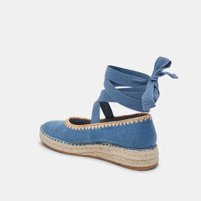 Dolce Vita Morgan Flats Blue Denim Women Flats and Loafers