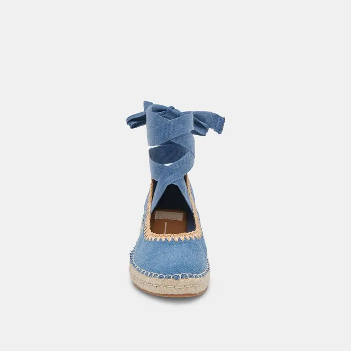 Dolce Vita Morgan Flats Blue Denim Women Flats and Loafers