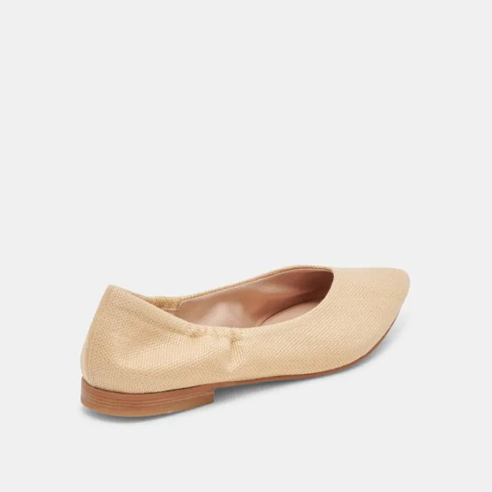 Dolce Vita Nadav Ballet Flats Lt Natural Raffia Women Flats and Loafers