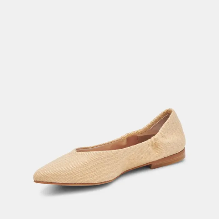 Dolce Vita Nadav Ballet Flats Lt Natural Raffia Women Flats and Loafers