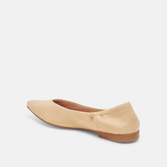 Dolce Vita Nadav Ballet Flats Lt Natural Raffia Women Flats and Loafers