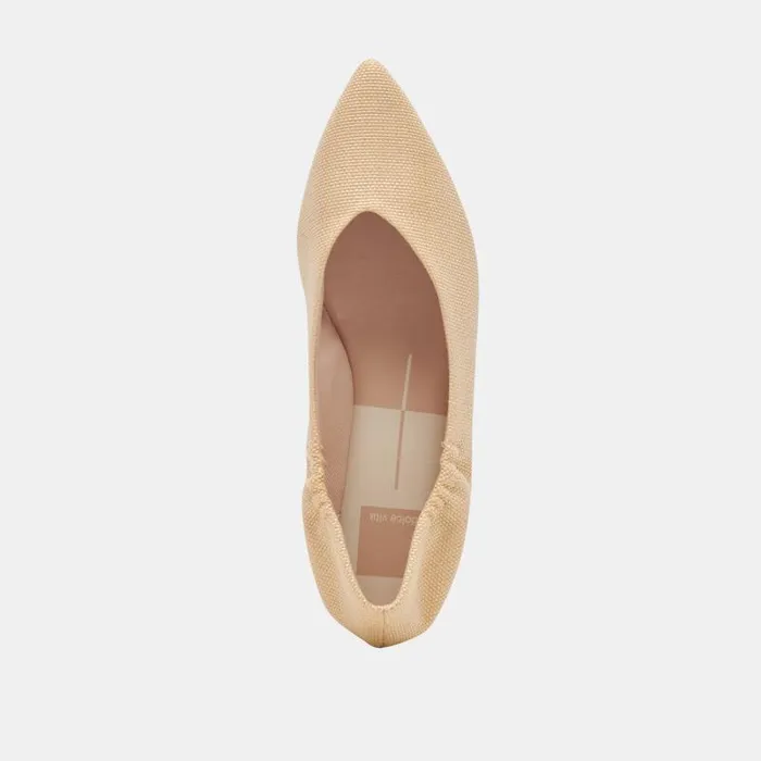 Dolce Vita Nadav Ballet Flats Lt Natural Raffia Women Flats and Loafers