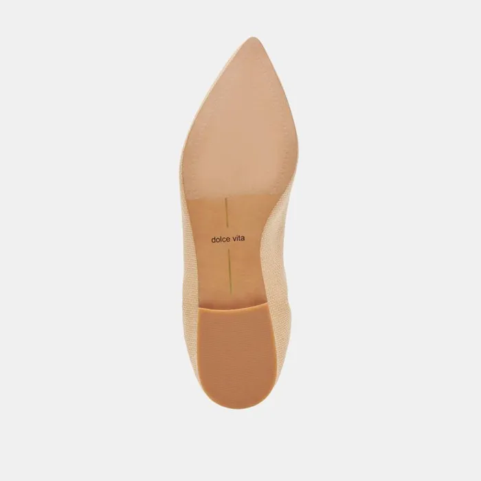 Dolce Vita Nadav Ballet Flats Lt Natural Raffia Women Flats and Loafers