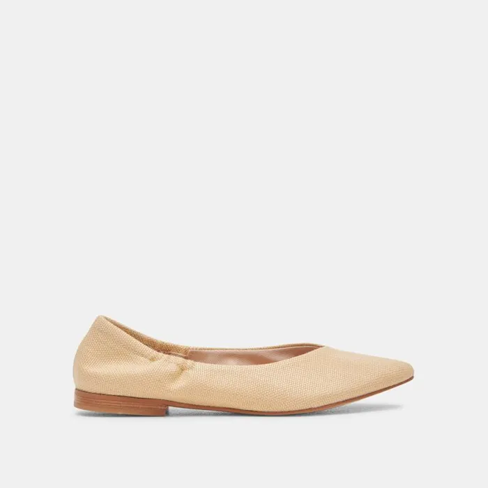 Dolce Vita Nadav Ballet Flats Lt Natural Raffia Women Flats and Loafers