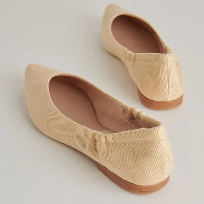 Dolce Vita Nadav Ballet Flats Lt Natural Raffia Women Flats and Loafers