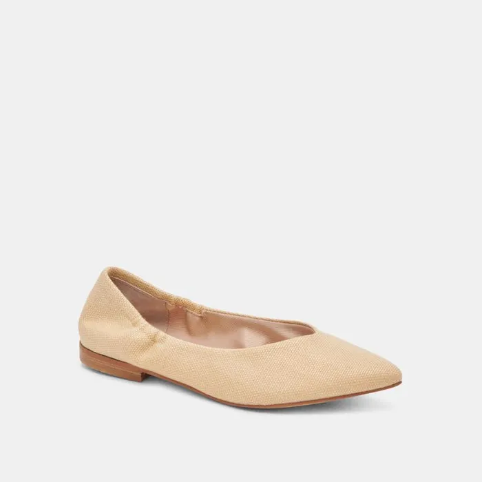 Dolce Vita Nadav Ballet Flats Lt Natural Raffia Women Flats and Loafers