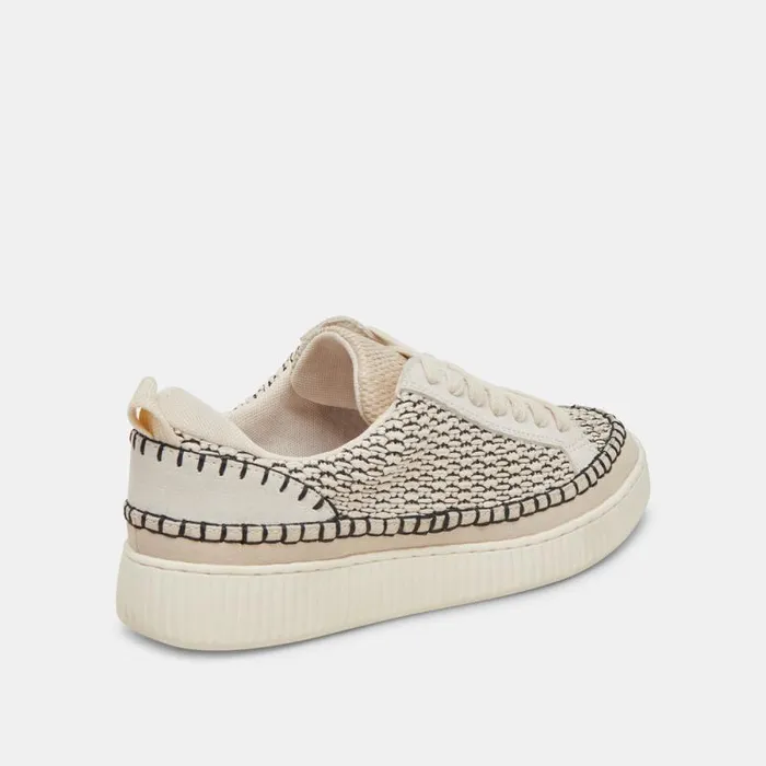 Dolce Vita Nicona Sneakers Black Natural Raffia Women Sneakers