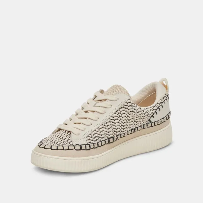 Dolce Vita Nicona Sneakers Black Natural Raffia Women Sneakers