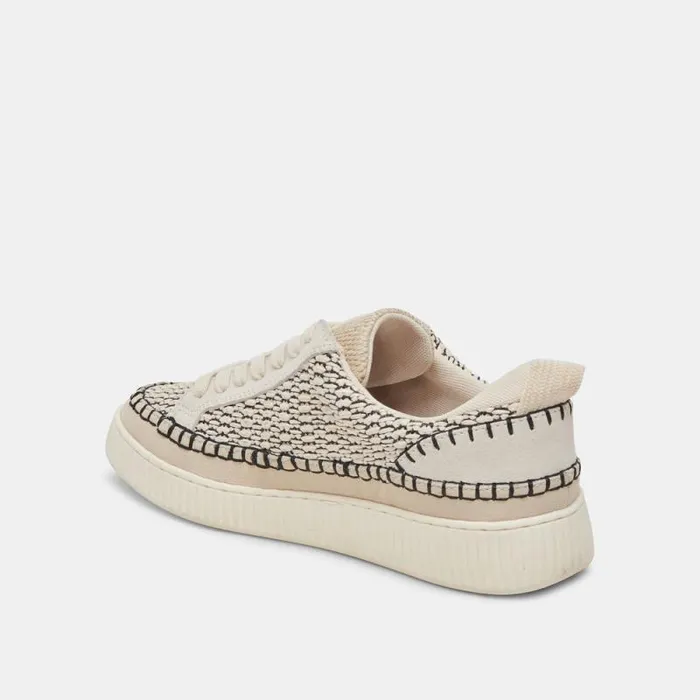 Dolce Vita Nicona Sneakers Black Natural Raffia Women Sneakers