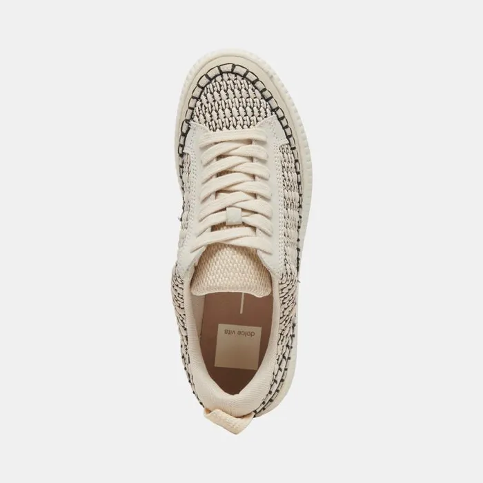 Dolce Vita Nicona Sneakers Black Natural Raffia Women Sneakers
