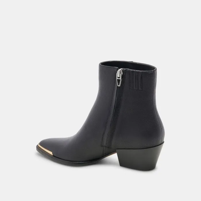 Dolce Vita Nonah Booties Black Leather Women Boots and Booties