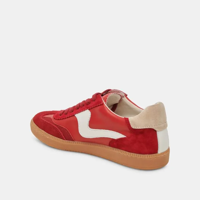 Dolce Vita Notice Wide Sneakers Crimson Suede Women Sneakers