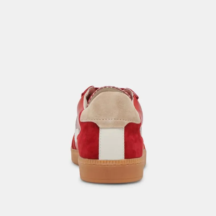 Dolce Vita Notice Wide Sneakers Crimson Suede Women Sneakers