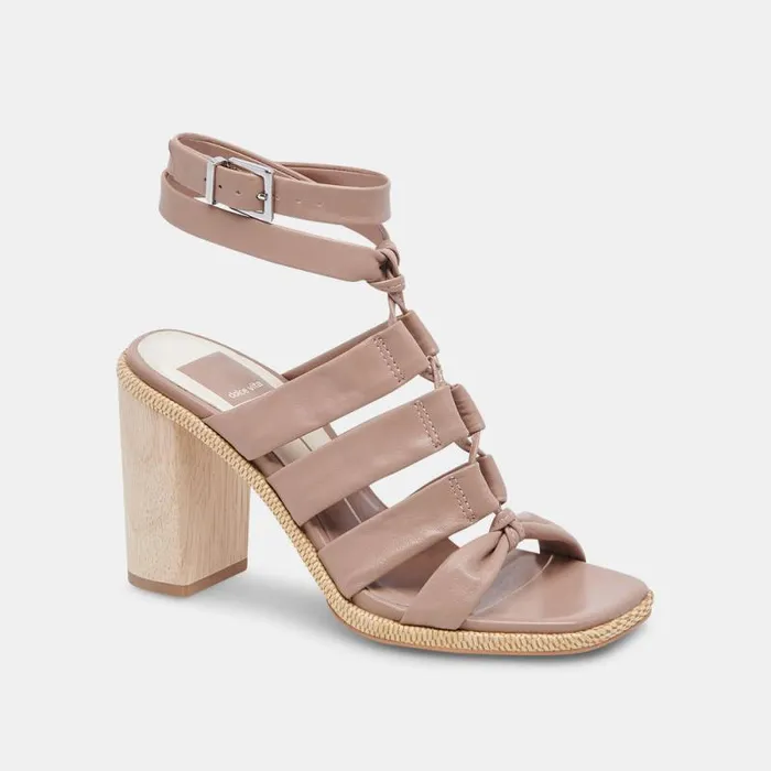 Dolce Vita Olema Heels Cafe Leather Women Sandals
