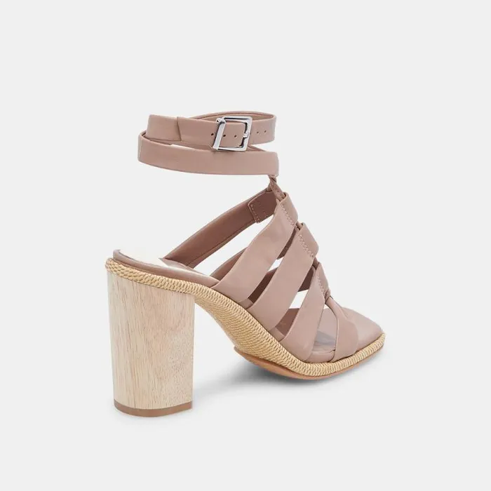Dolce Vita Olema Heels Cafe Leather Women Sandals