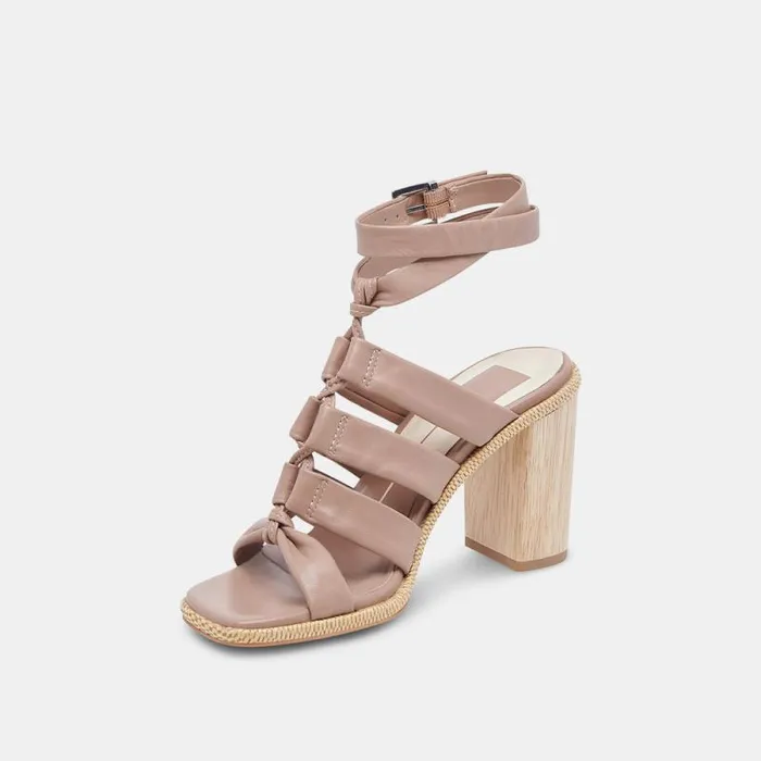 Dolce Vita Olema Heels Cafe Leather Women Sandals
