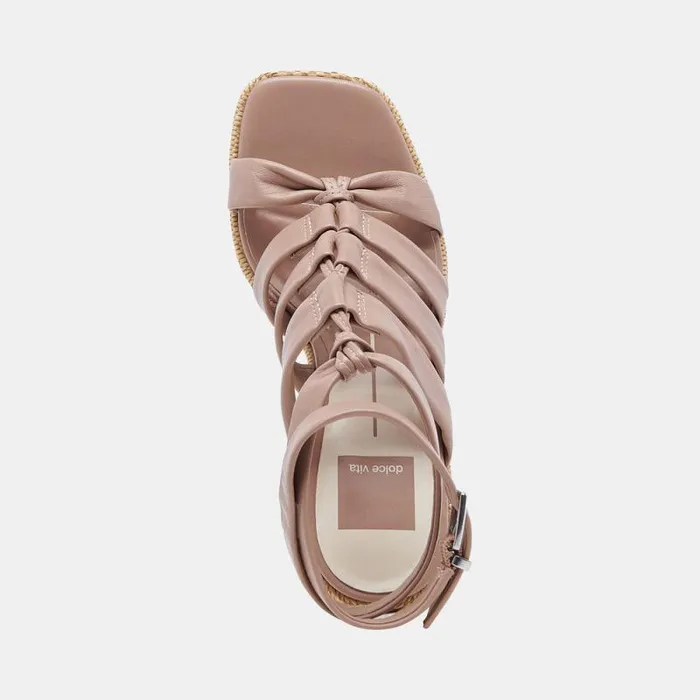 Dolce Vita Olema Heels Cafe Leather Women Sandals
