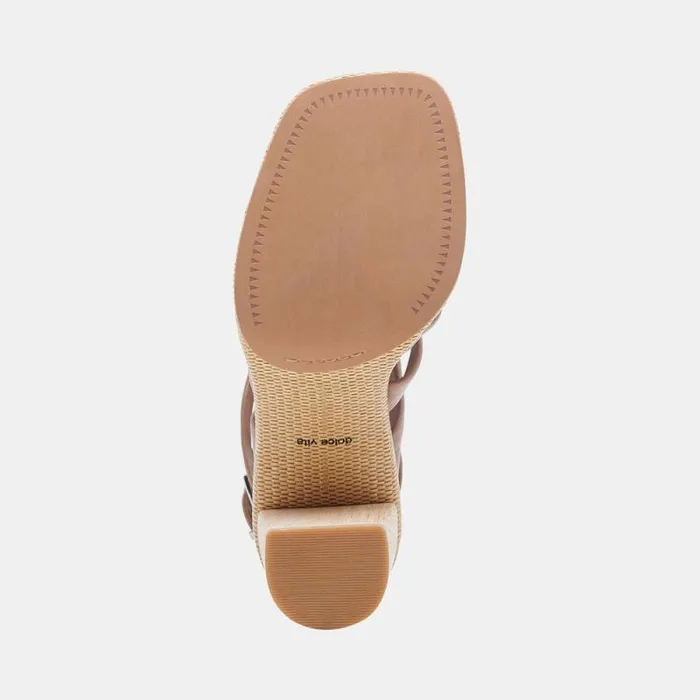 Dolce Vita Olema Heels Cafe Leather Women Sandals