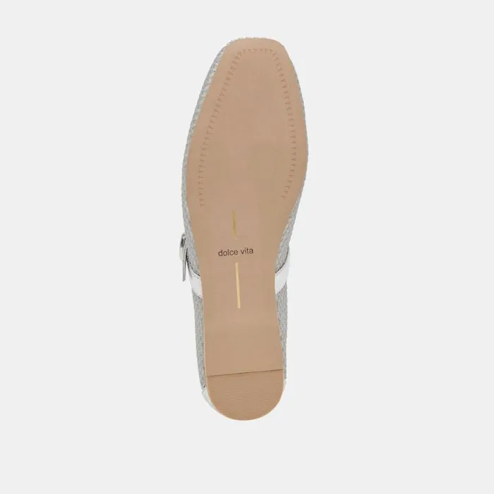 Dolce Vita Rodni Mesh Ballet Flats Silver Woven Mesh Women Flats and Loafers