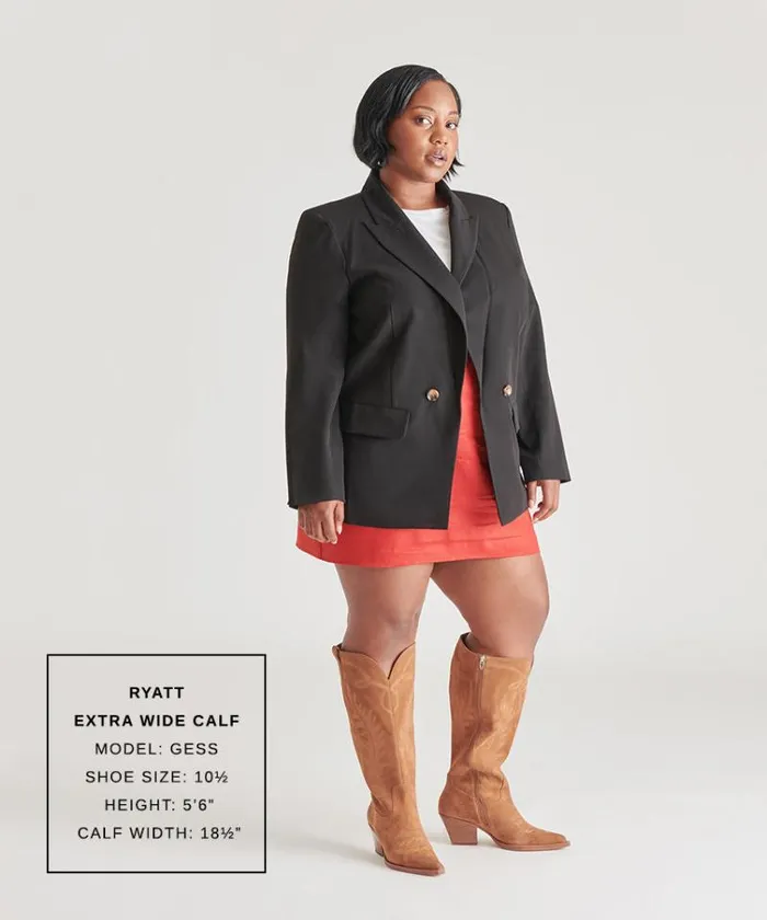 Dolce Vita Ryatt Extra Wide Calf Boots Pecan Suede Women Boots and Booties