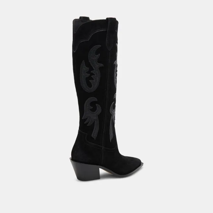 Dolce Vita Samsin Boots Onyx Suede Women Boots and Booties