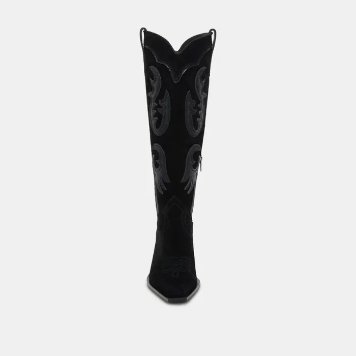 Dolce Vita Samsin Boots Onyx Suede Women Boots and Booties