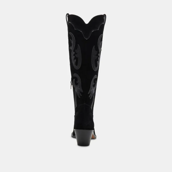 Dolce Vita Samsin Boots Onyx Suede Women Boots and Booties