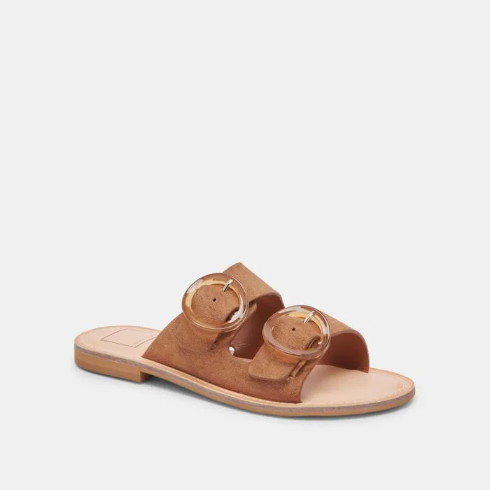 Dolce Vita Secily Sandals Pecan Suede Women Sandals