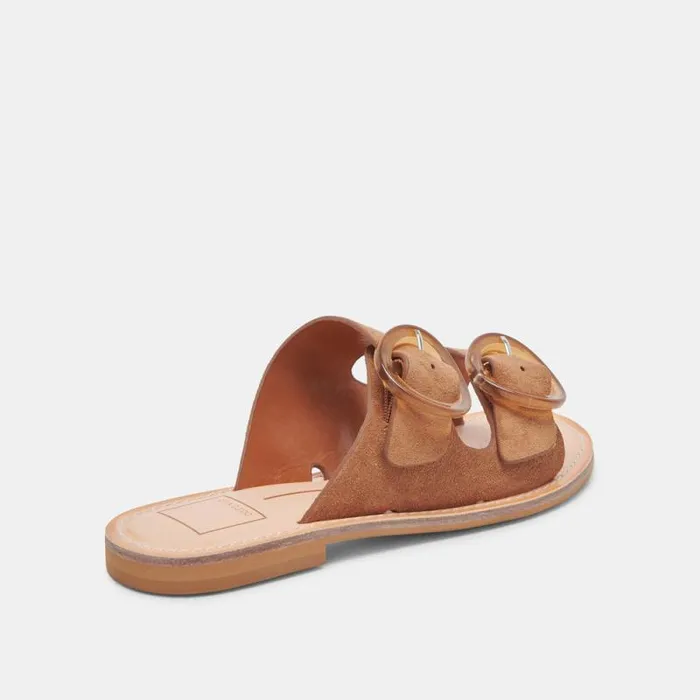 Dolce Vita Secily Sandals Pecan Suede Women Sandals