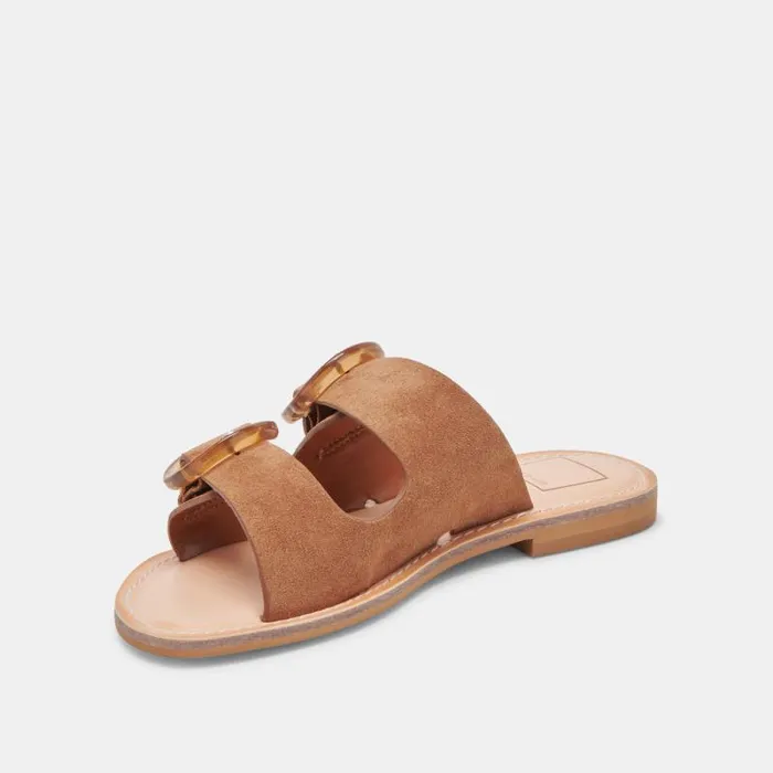 Dolce Vita Secily Sandals Pecan Suede Women Sandals