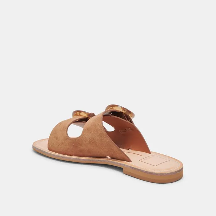 Dolce Vita Secily Sandals Pecan Suede Women Sandals