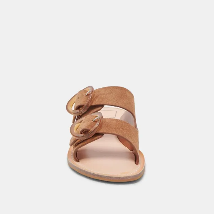 Dolce Vita Secily Sandals Pecan Suede Women Sandals