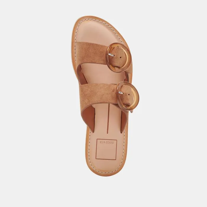 Dolce Vita Secily Sandals Pecan Suede Women Sandals