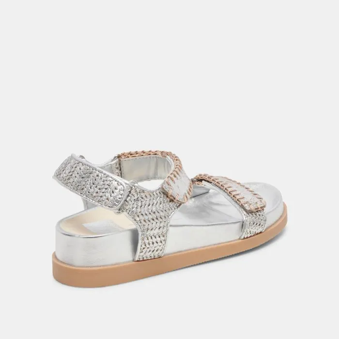 Dolce Vita Senora Sandals Silver Knit Women Sandals