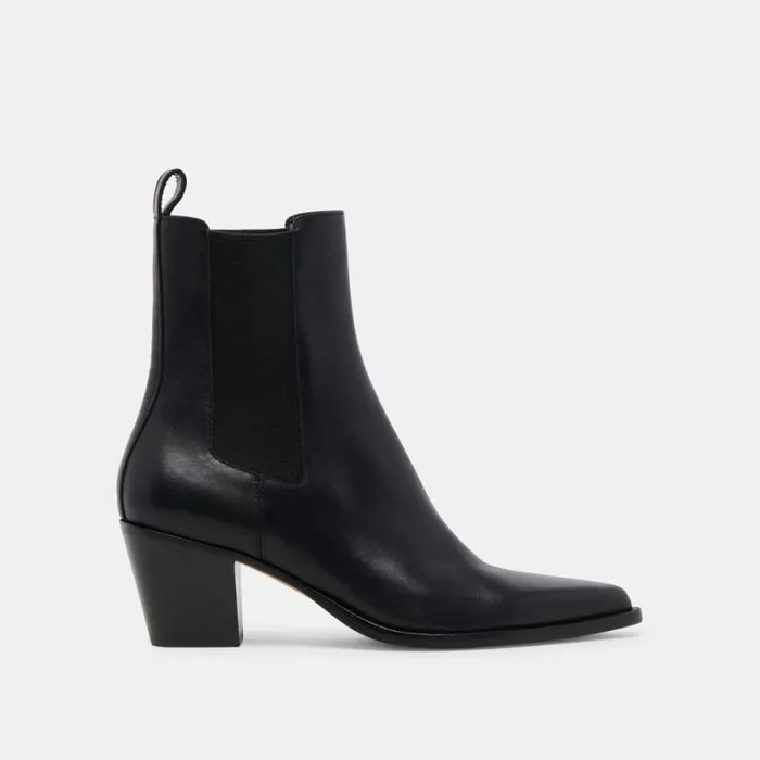 Dolce Vita Shadie H2O Booties Black Leather Women Boots and Booties