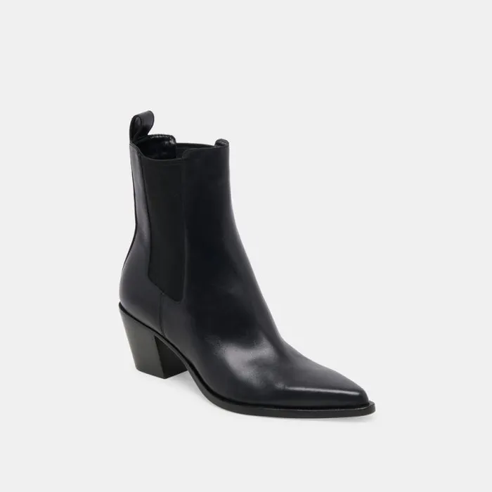 Dolce Vita Shadie H2O Booties Black Leather Women Boots and Booties