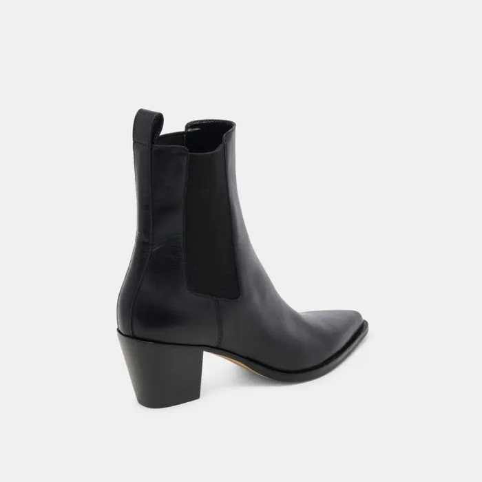 Dolce Vita Shadie H2O Booties Black Leather Women Boots and Booties