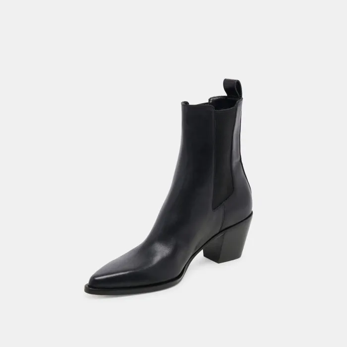 Dolce Vita Shadie H2O Booties Black Leather Women Boots and Booties