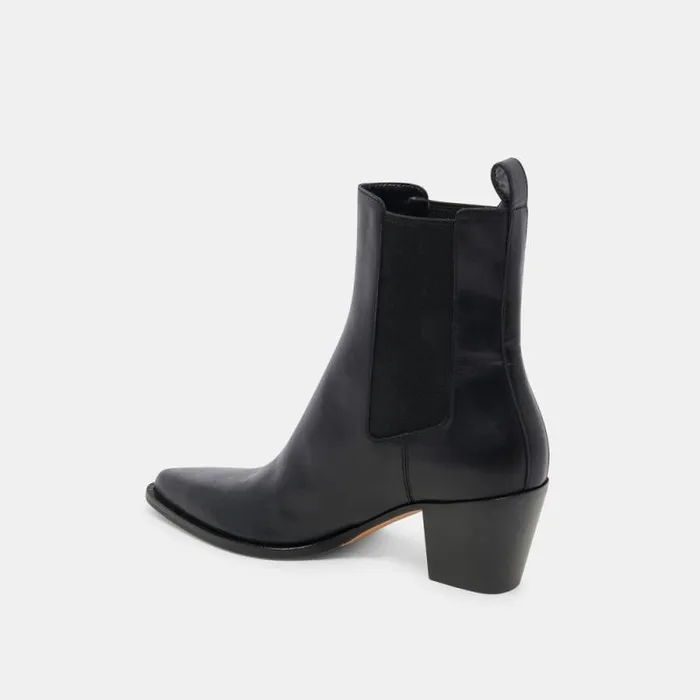 Dolce Vita Shadie H2O Booties Black Leather Women Boots and Booties