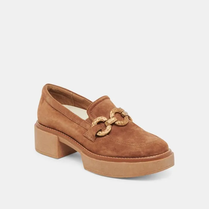 Dolce Vita Sheena Loafers Brown Suede Women Flats and Loafers